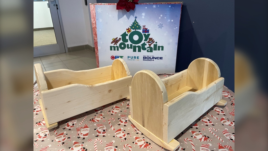 A big thank you to the anonymous donor who dropped off these two handmade wooden doll cradles for CTV Barrie's Toy Mountain. 