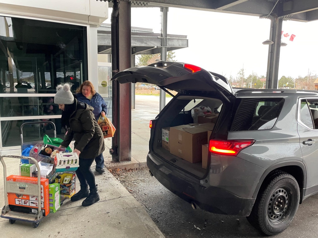 A van is loaded up with donated toys to be sorted at the holiday warehouse. Keep those toy and gift card donations coming as we continue to build our Toy Mountain.