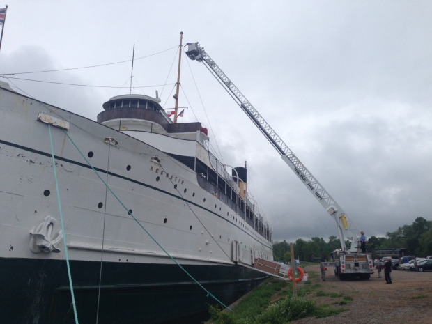 Flag once again flies high above SS Keewatin in Port McNicoll - CTV News