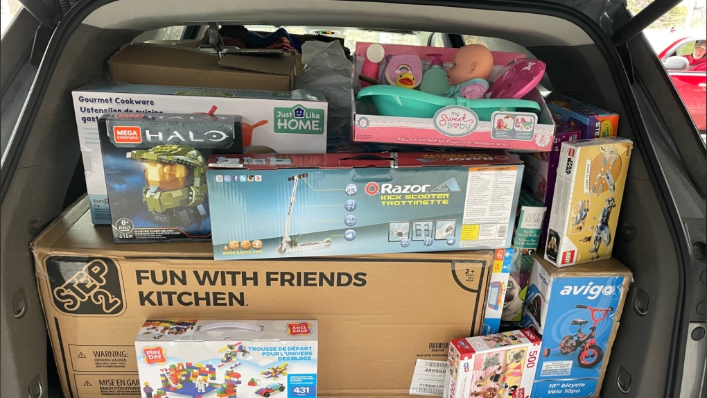 Another van load of donated toys heads off to Family Connexions. Thank you to everyone who has dropped by the station so far.
