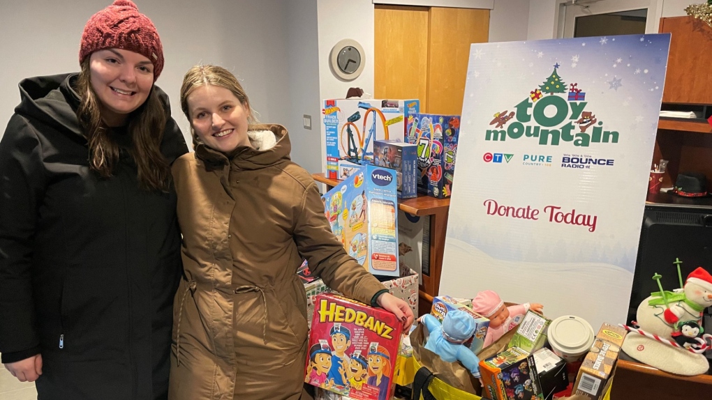 Jessica Beckett and Becca McFarland from Barriston Law in Barrie just surprised us with a big donation for Toy Mountain. Thanks to everyone at Barriston for their support.