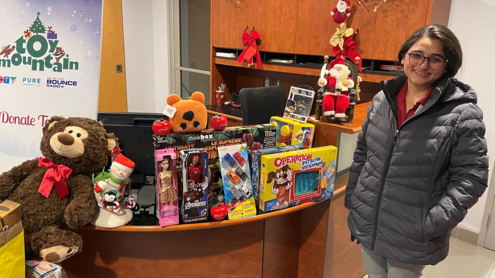 Bhoomi Gandhi of Pinchin just dropped by with a CTV Toy Mountain donation.  Thank you to everyone at Pinchin.
