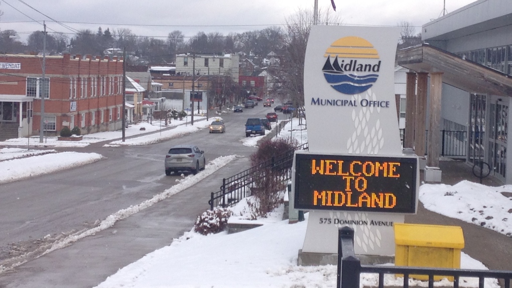 The town of Midland on Thursday, Nov. 29, 2018 (CTV News/Krista Sharpe)