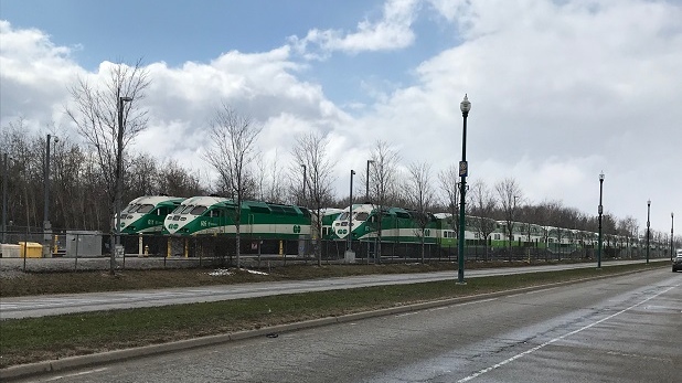 GO Train at the Allandale Station in Barrie. (Jim Holmes/CTV News)