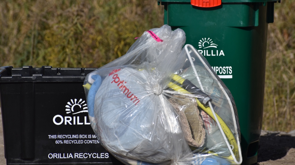 The City of Orillia will move to allowing only clear garbage bags for collection on Feb. 7, 2022. (Supplied)