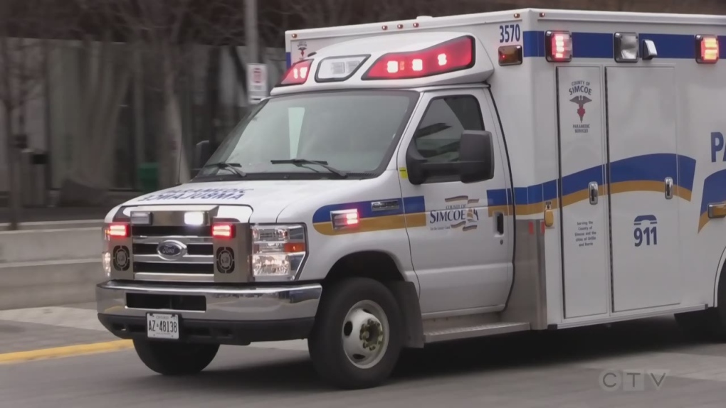 Simcoe County Paramedics ambulance - File Image. (Mike Arsalides/CTV News)