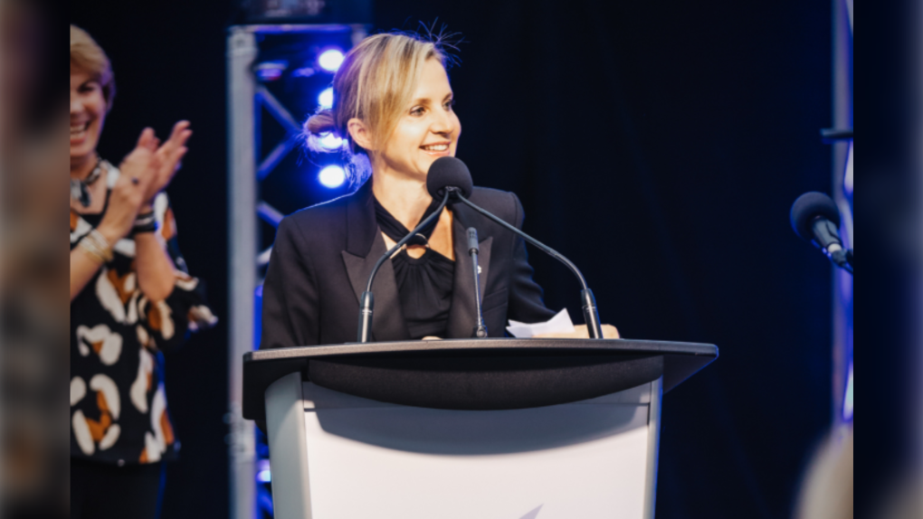 Dr. Samantha Nutt spoke at Georgian Bay General Hospital's gala focusing on mental health, Sept. 24, 2022 (SUBMITTED PHOTO)