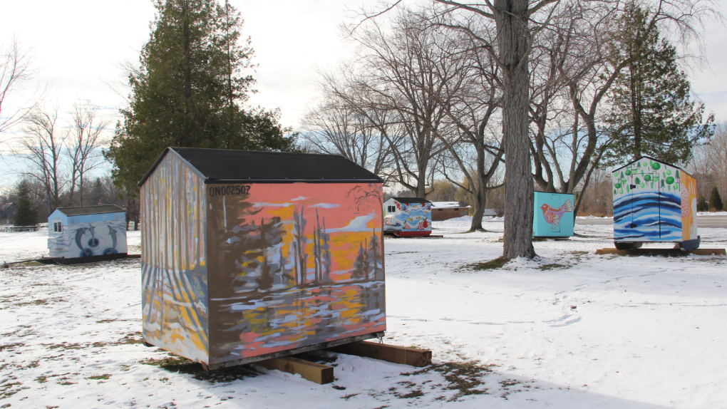 Five artists decorated five ice huts to deliver a unique experience across Innisfil this winter. Nov. 23, 2022 (PHOTO SUBMITTED iDEALABS)