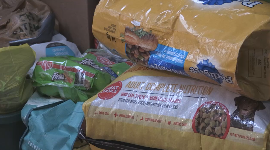 Volunteers with the South Simcoe Pet Food Bank provide support for owners struggling to pay for food for their furry friends (Jonathan Guignard/CTV News Barrie) 