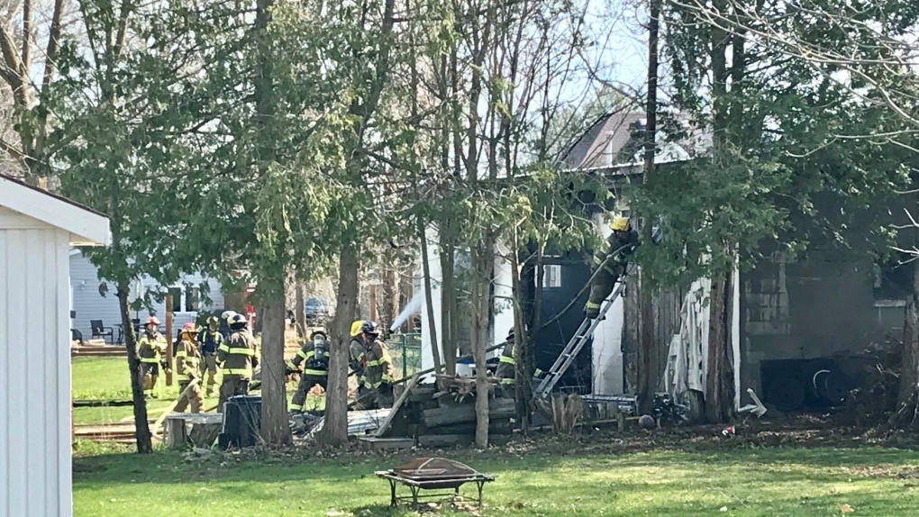 No injuries after garage fire in Innisfil | CTV News