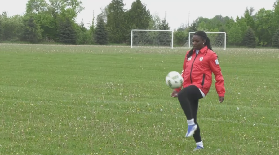 Deanne Rose, a Olympic gold medalist from Alliston, is planning a camp for young soccer stars in the community (Steve Mansbridge/CTV News Barrie) 