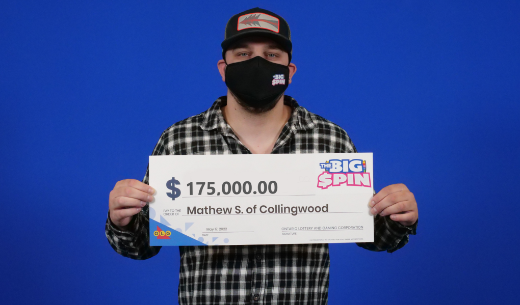 Collingwood resident Mathew Seminara, 33, won $175,000 in the Big Spin instant game. (Provided/OLG) 