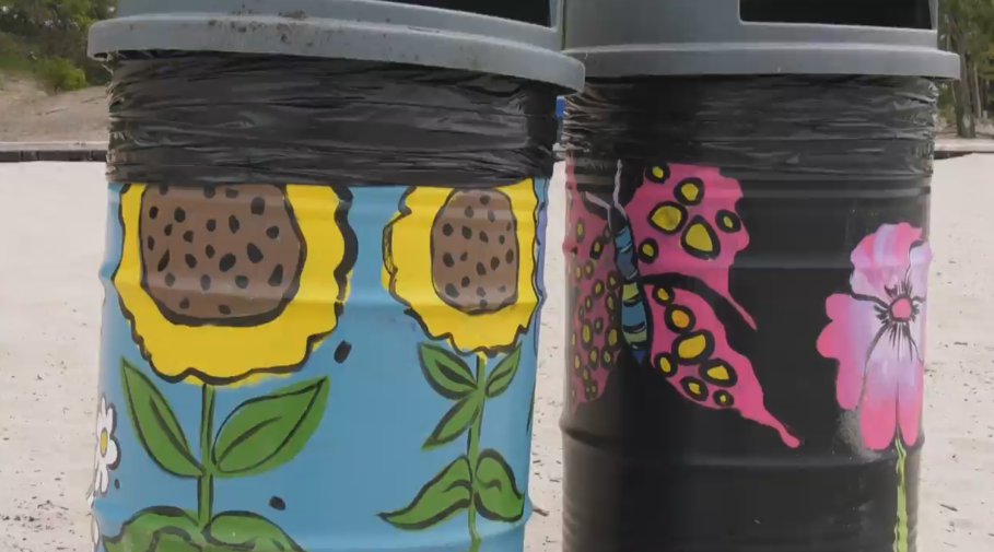 Artists and students in Wasaga Beach have painted 30 waste bins in order to encourage the proper disposal of waste (CTV News). 