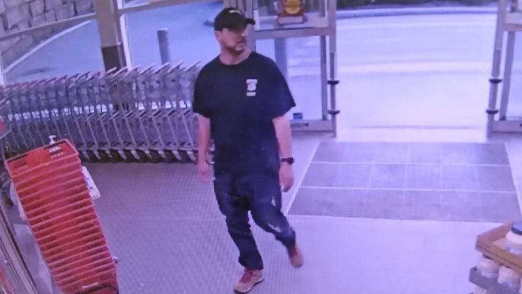 Police released an image of a man wanted in connection with a vehicle theft in Wiarton, Ont., on June 20, 2022. (Supplied)