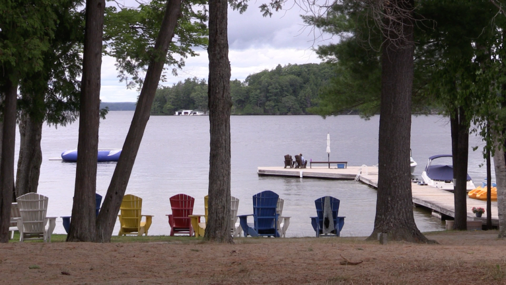 Lake Rosseau in Port Carling, Ont, on Mon., July 25, 2022. (CTV News/Mike Arsalides)
