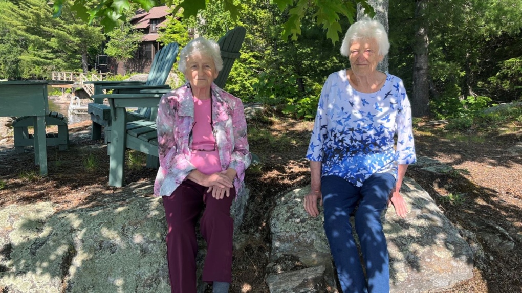 Linda McBurney (left) and Rosemary Bolitho have donated their Lake of Bays cottage to the Huntsville Hospital Foundation. (Submitted by Hunstville Hospital Foundation)