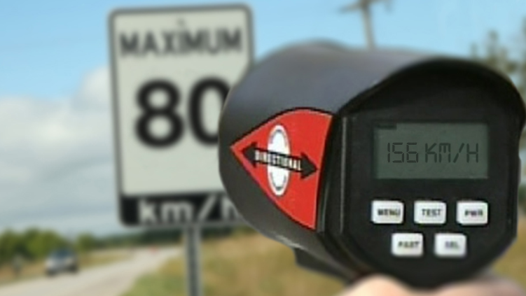 Radar indicates a speed of 156 km/h in a posted 80 km/h zone. (CTV BARRIE/FILE IMAGE)