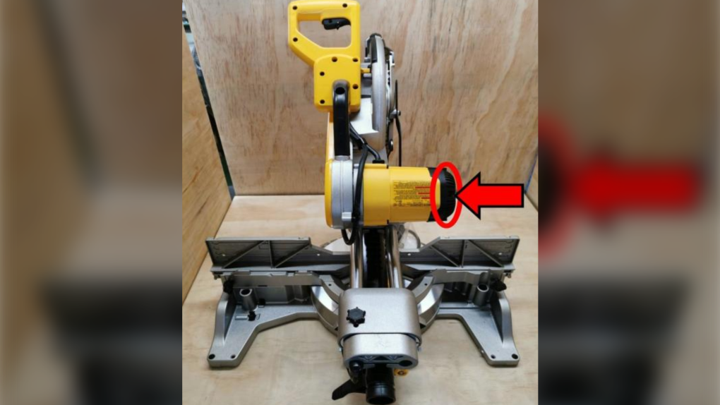 Canadians are urged to immediately stop using DEWALT compound miter saws 