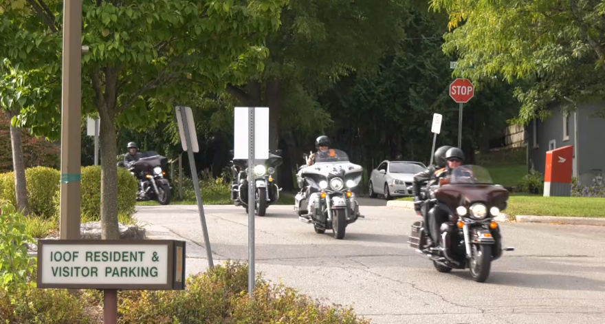 The 17th annual Young At Heart motorcycle ride made its way through Barrie on Sat., Sept. 24 (Steve Mansbridge/CTV News). 