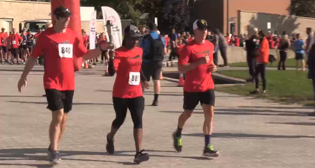 Runners take part in the Ontario Law Enforcement Torch Run on Sun., Oct. 1, 2023 (Steve Mansbridge/CTV News). 
