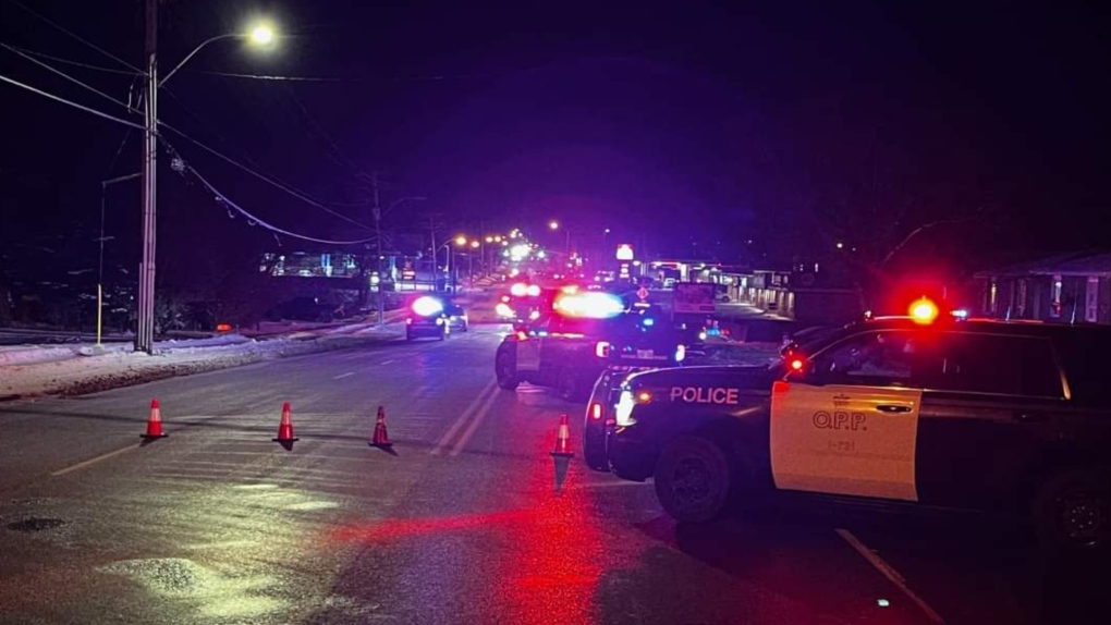 Police on scene of what officers are calling a 'serious' crash in on Main Street in Shelburne on Tues. Nov. 28, 2023 (X: OPP_CR). 