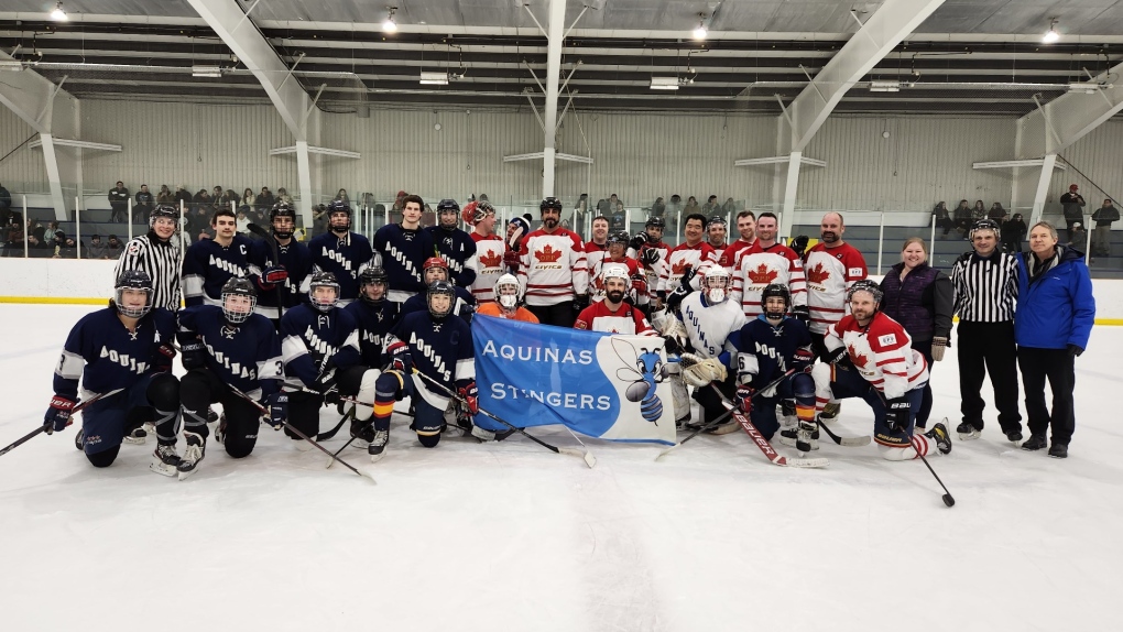 OPP Charity Hockey Game in Tottenham supported local food bank CTV News