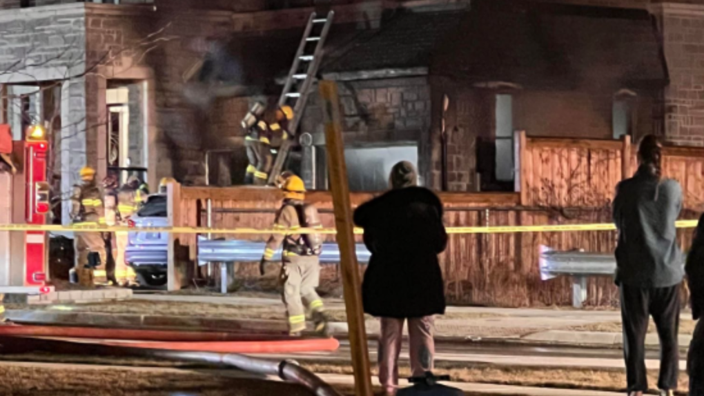 Innisfil Fire & Rescue Service attended a garage fire on March 27, 2023. (Photo Courtesy of Michael Chorney/At the Scene Photography)
