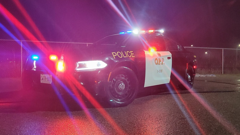 Ontario Provincial Police cruiser at night. (OPP Central Region/Twitter)