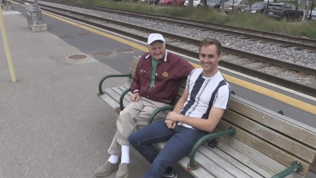 Edward Hanzel and grandson