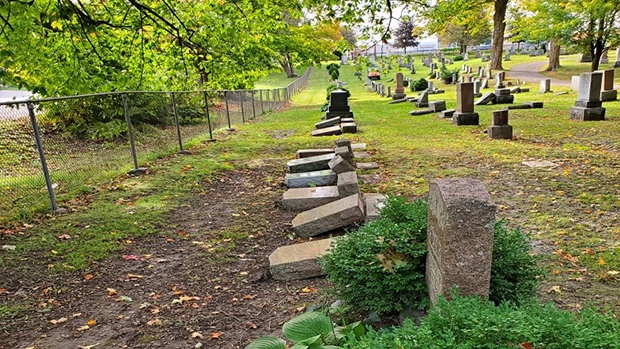 Orillia cemetery vandalism